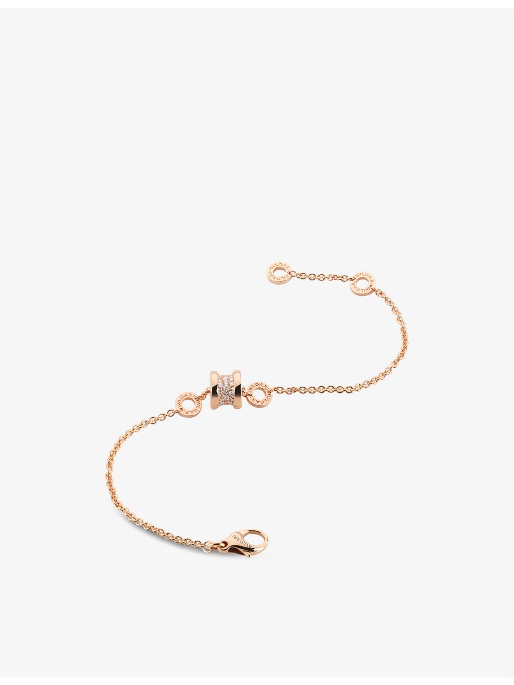 Bvlgari B.zero1 18ct rose gold diamond bracelet, imported from the UK