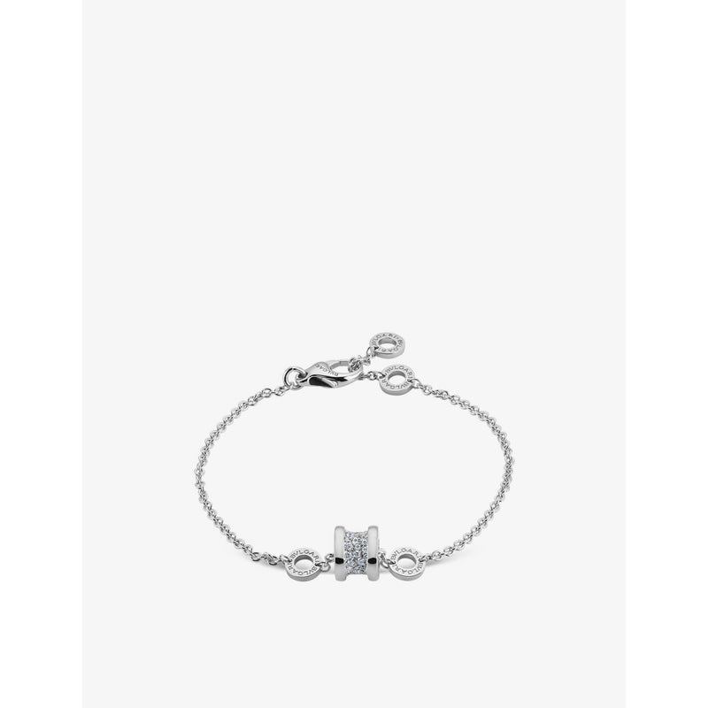 B.zero1 18ct white-gold and 0.31ct brilliant-cut diamond bracelet - S/M