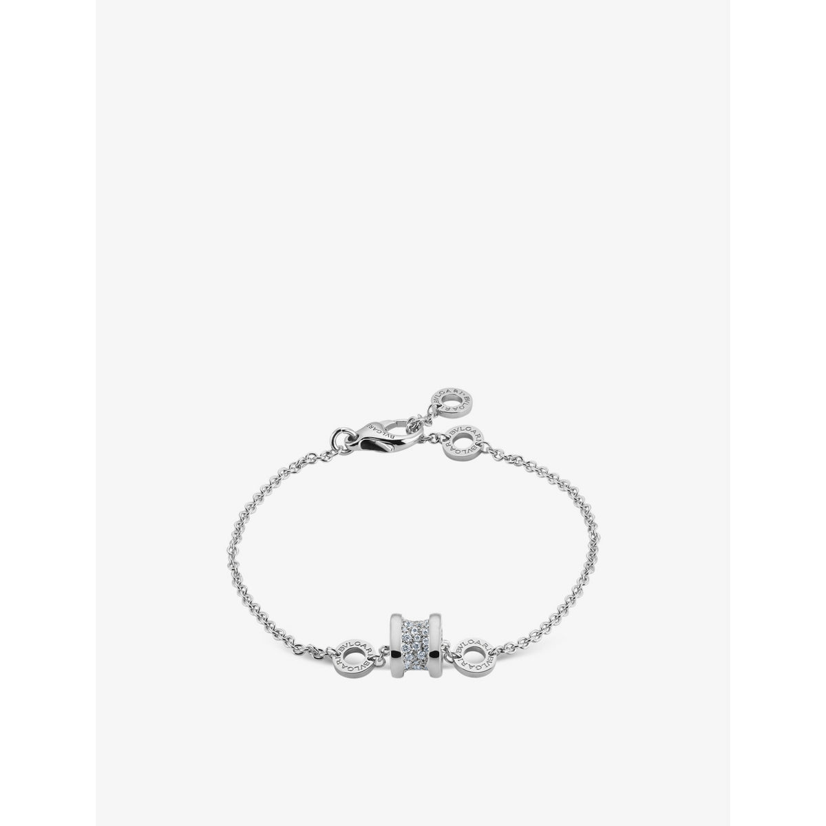 B.zero1 18ct white-gold and 0.31ct brilliant-cut diamond bracelet - S/M