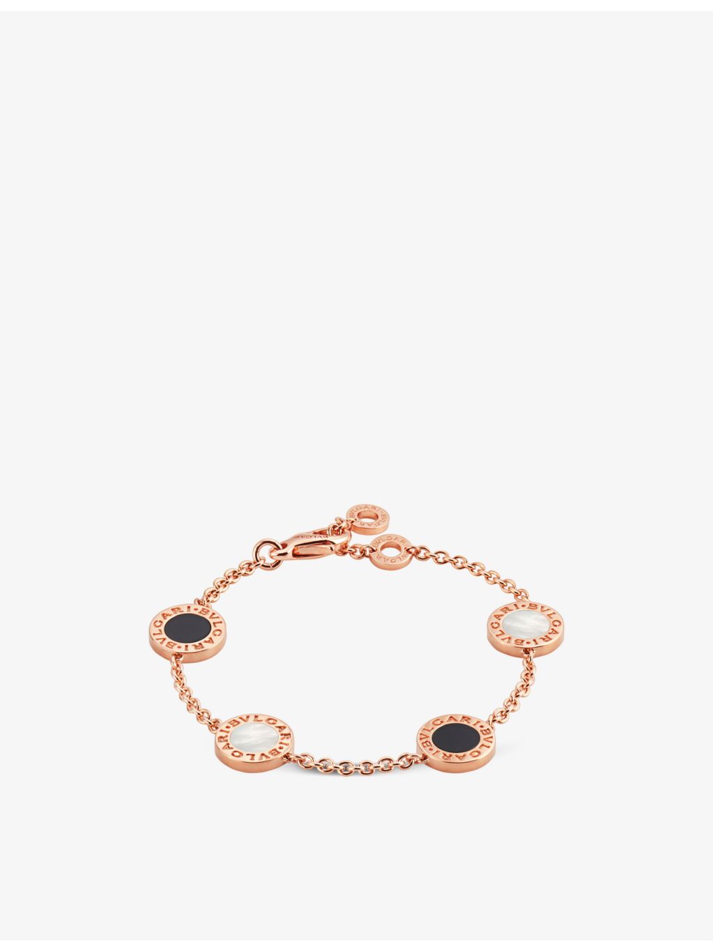 Bvlgari rose-gold mother-of-pearl onyx bracelet, imported from the UK