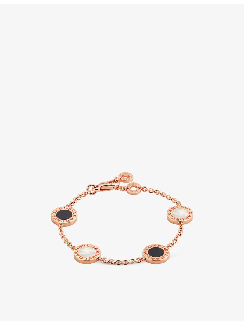 Bvlgari rose-gold mother-of-pearl onyx bracelet, imported from the UK