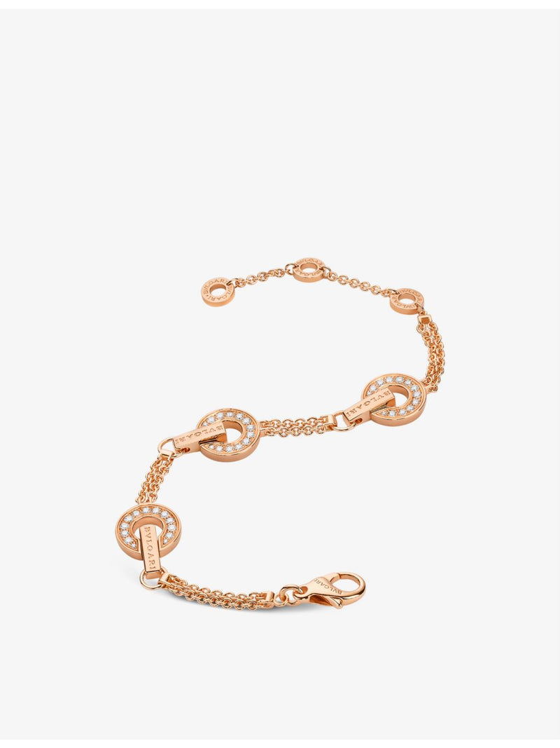 Bvlgari 18ct yellow gold mother of pearl bracelet, UK version