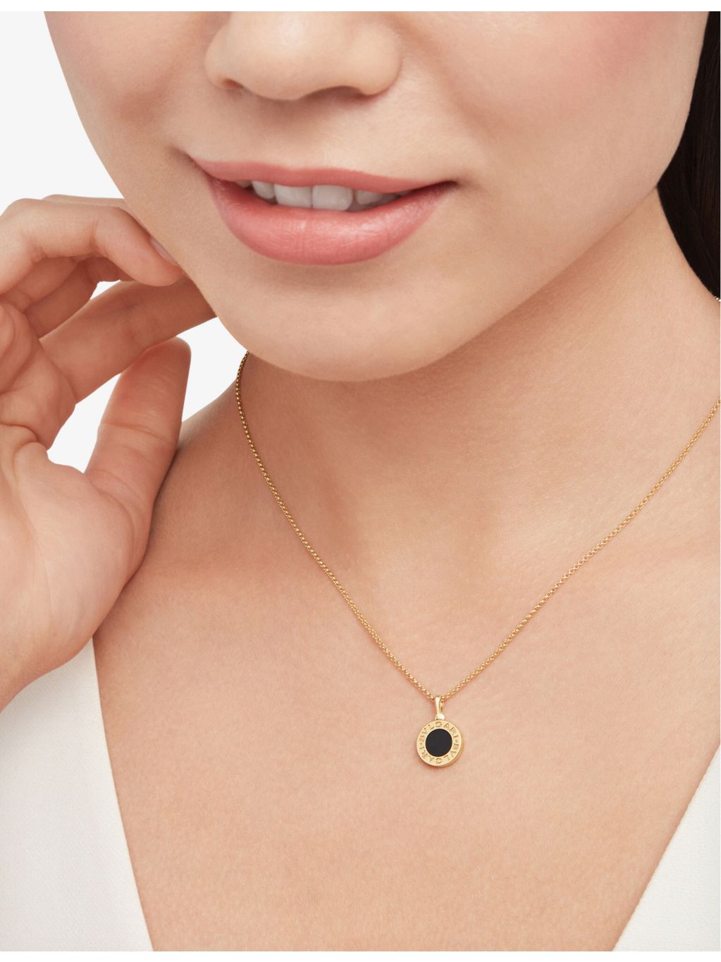 Bvlgari 18ct yellow-gold and onyx necklace, imported from the UK