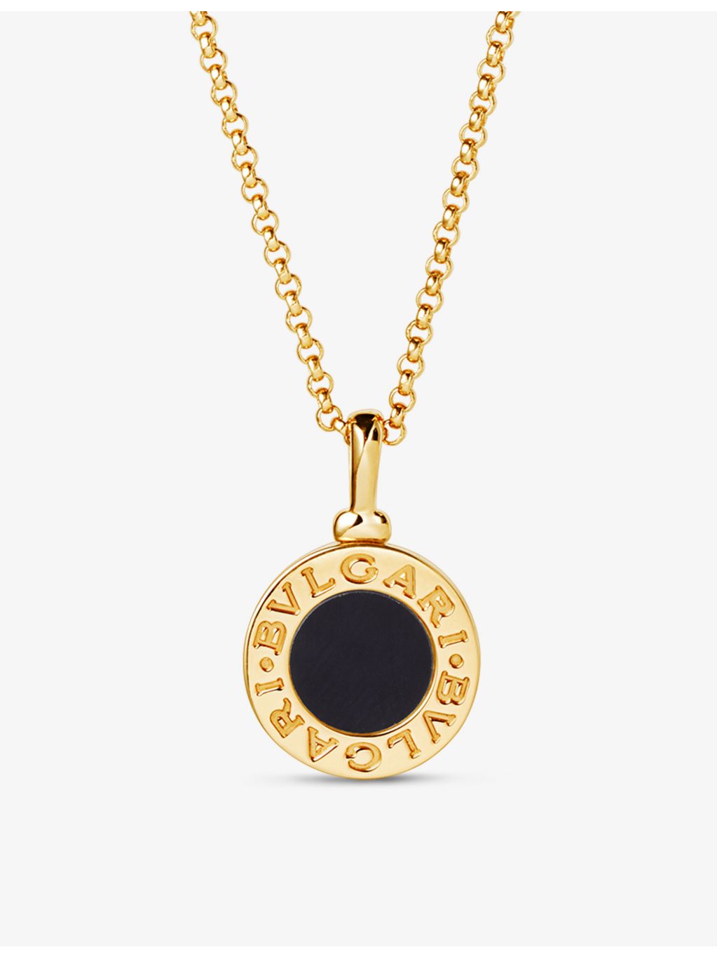 Bvlgari 18ct yellow-gold and onyx necklace, imported from the UK