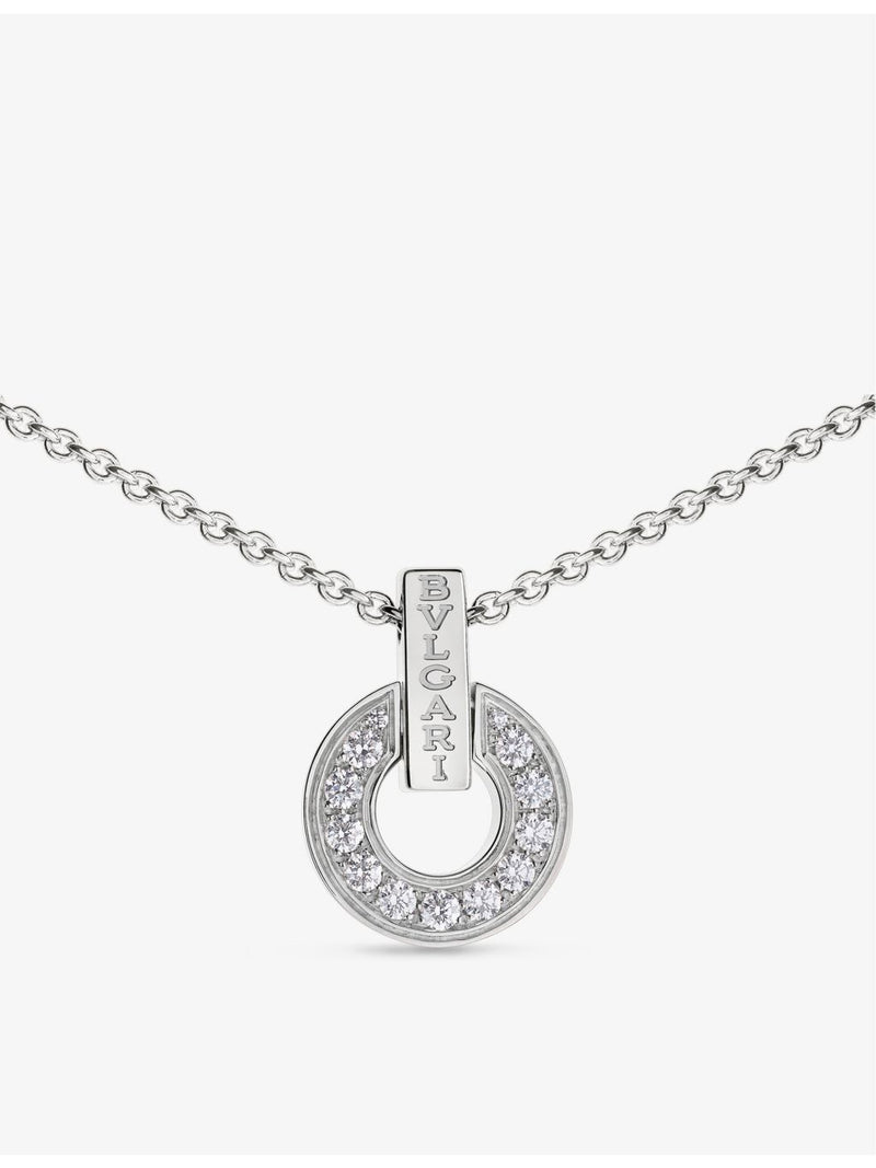 Bvlgari 18ct white gold pavé diamond necklace (British brand)