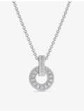 Bvlgari 18ct white gold pavé diamond necklace (British brand)
