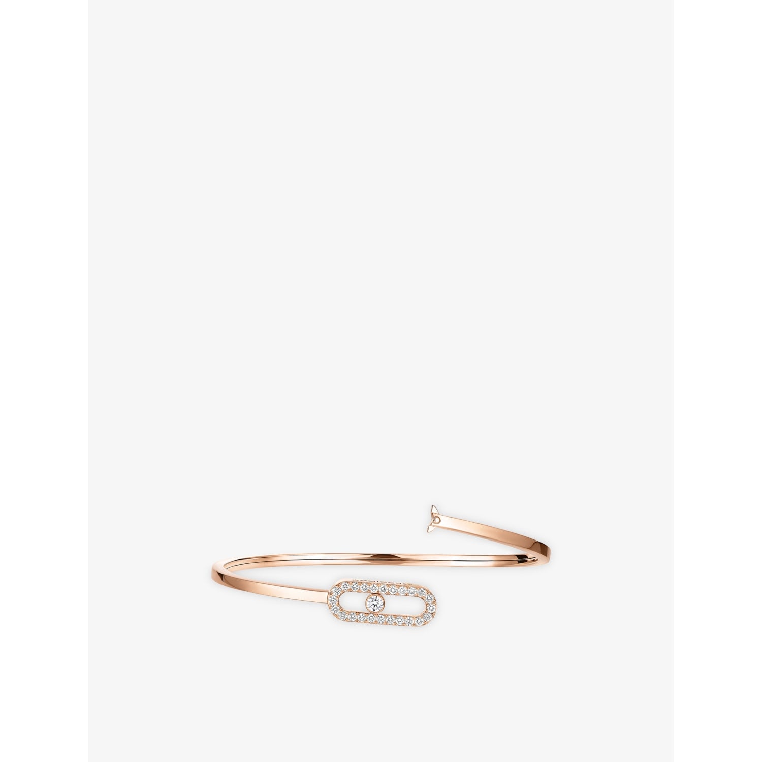 Messika Move Uno Flex medium 18ct rose gold diamond bangle - British product