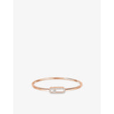 Move Uno Flex medium 18ct rose-gold and 0.34ct brilliant-cut diamond bangle bracelet - ROSE GOLD - 16cm