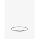 Move Uno Flex medium 18ct white-gold and 0.34ct brilliant-cut diamond bangle bracelet - 16cm