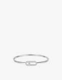 Messika Move Uno Flex Medium 18ct White Gold 0.34ct Diamond Bangle Bracelet