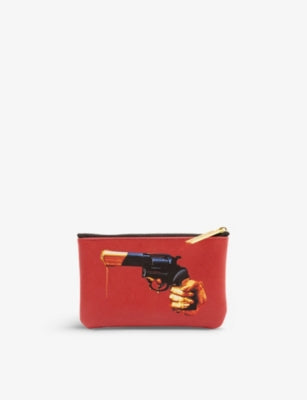 Seletti coin bag with Revolver print (British brand)