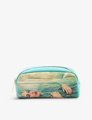 Seletti Sea Girl faux-leather cosmetics bag 20.5cm, UK version