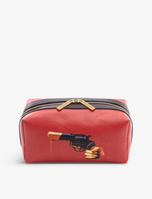 Seletti TOILERPAPER Revolver faux-leather wash bag, imported from the UK
