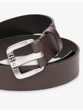 Diesel B-Star logo-embossed leather belt, UK version