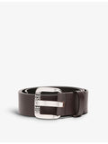Diesel B-Star logo-embossed leather belt, UK version