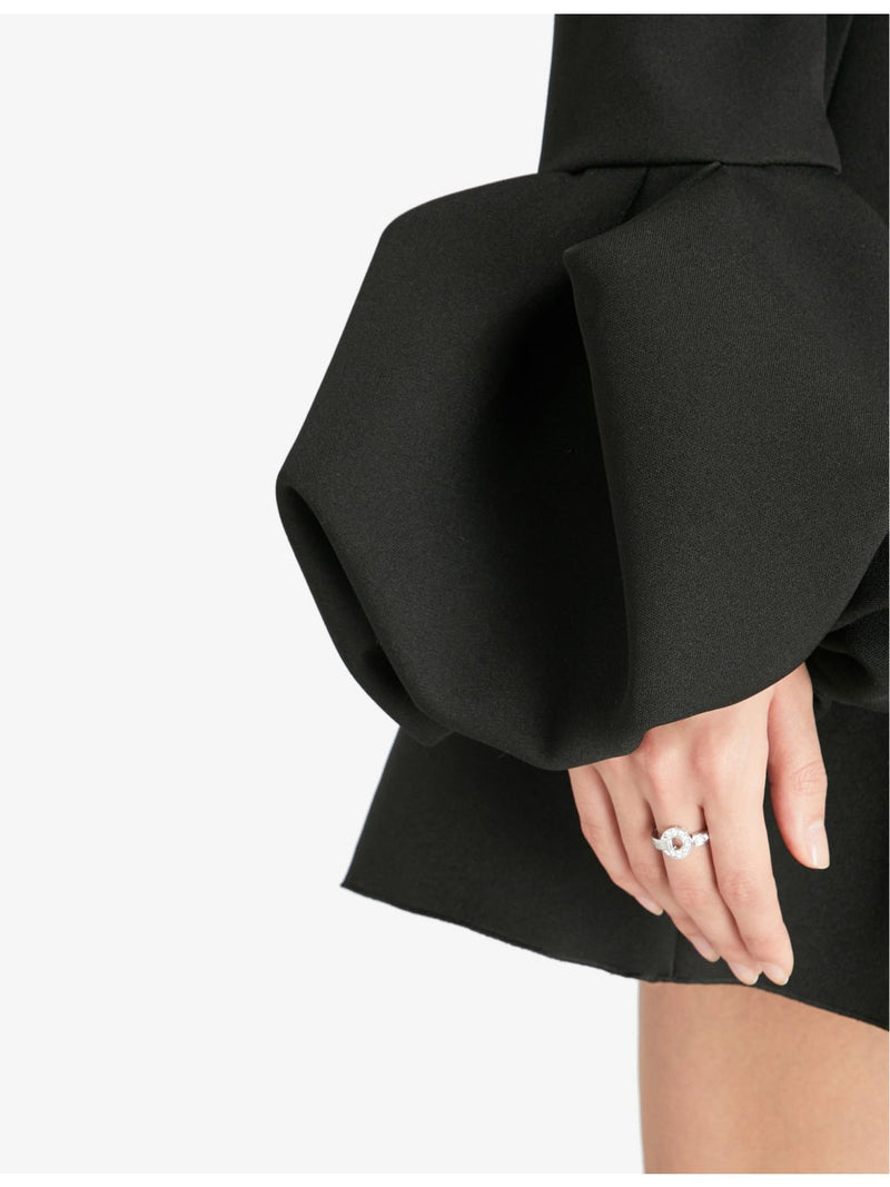 Bvlgari 18ct white-gold pavé diamond ring - British product