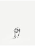Bvlgari 18ct white-gold pavé diamond ring - British product