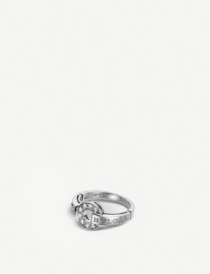 Bvlgari 18ct White-Gold and Pavé Diamonds Ring