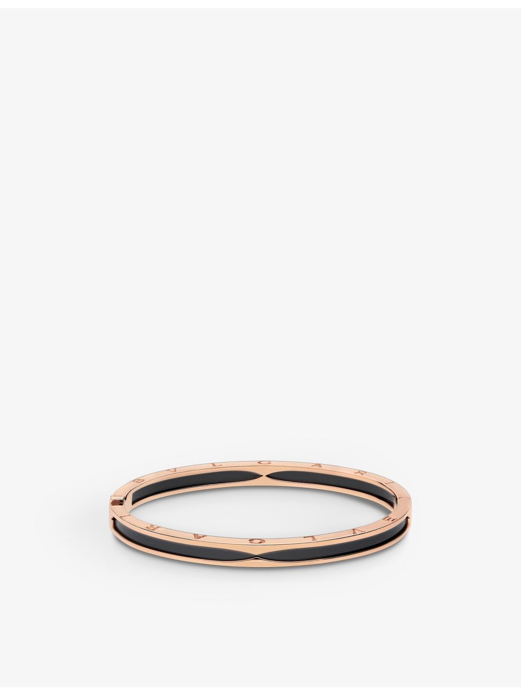 Bvlgari bangle bracelet 18ct rose gold and black ceramic (British brand)