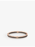 Bvlgari bangle bracelet 18ct rose gold and black ceramic (British brand)