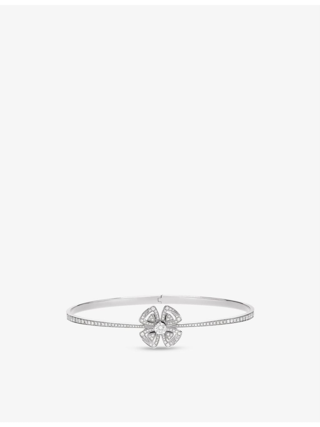 Bvlgari Fiorever 18ct white gold 0.30ct diamond bangle (British brand)