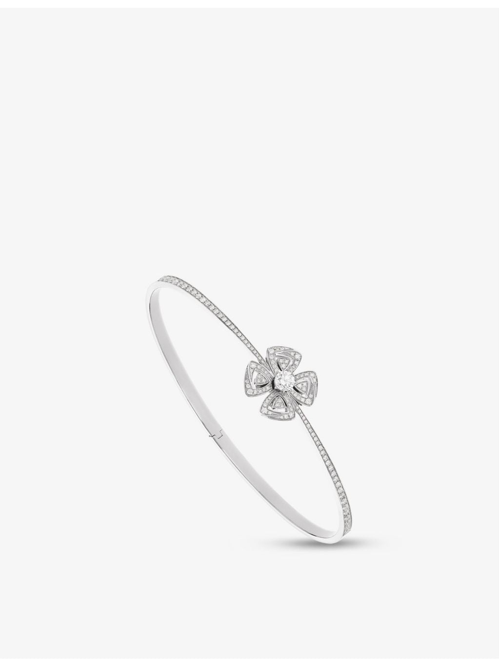 Bvlgari Fiorever 18ct white gold 0.30ct diamond bangle (British brand)