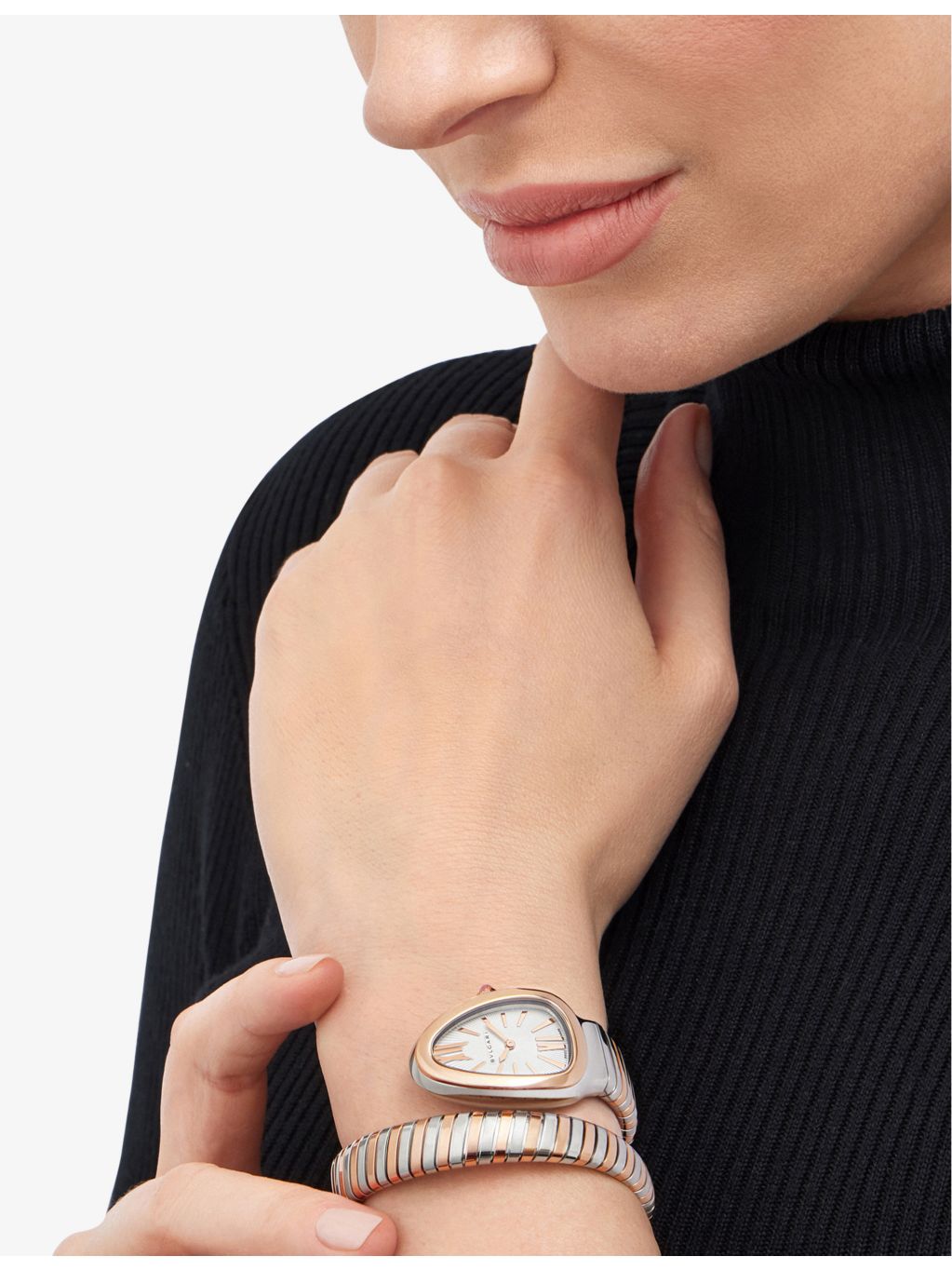 Bvlgari Serpenti Tubogas 35mm rose gold watch, imported from the UK