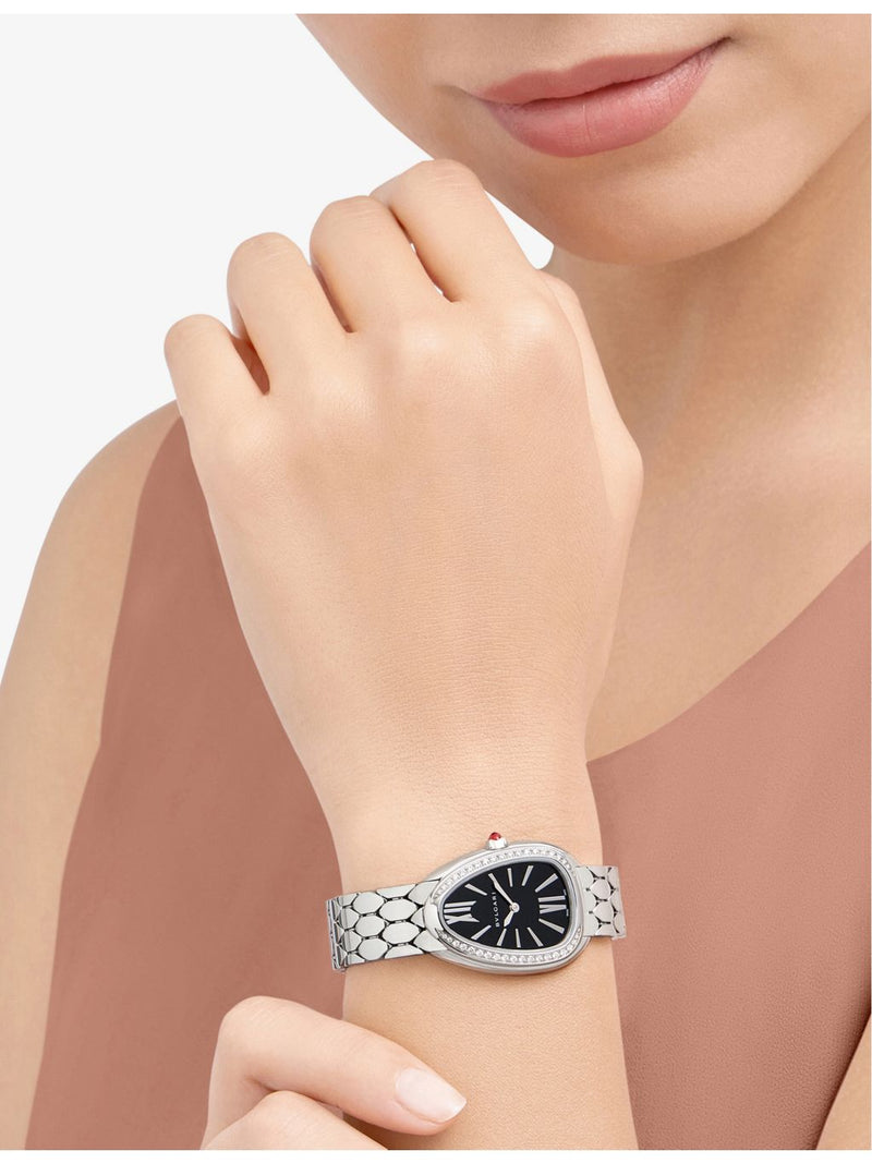 Bvlgari Serpenti Seduttori stainless steel watch 33mm (British brand)