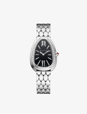 Bvlgari Serpenti Seduttori Silver-Tone Stainless Steel Quartz Watch 33mm