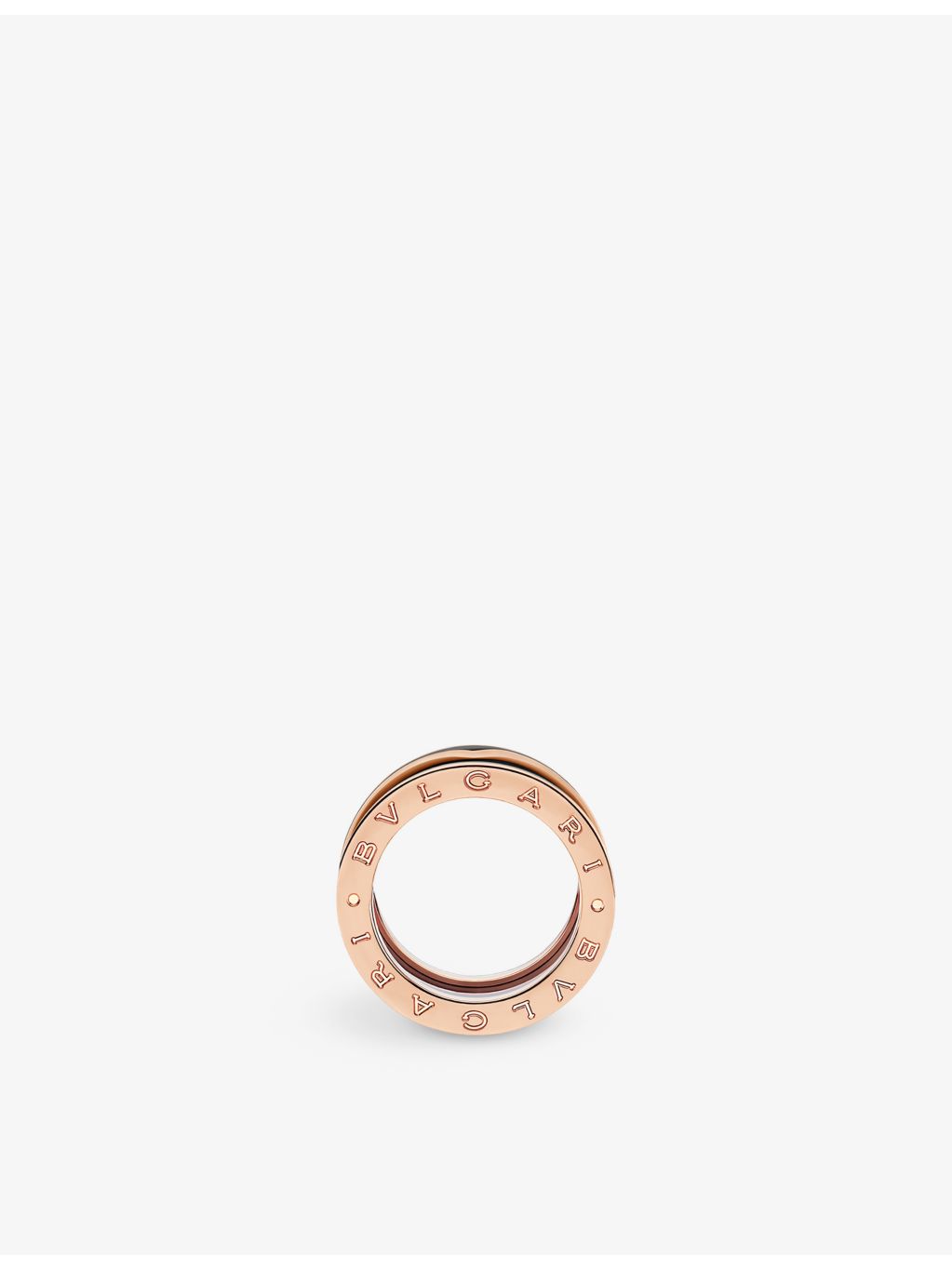 Bvlgari B.zero1 rose-gold ceramic ring, imported from the UK