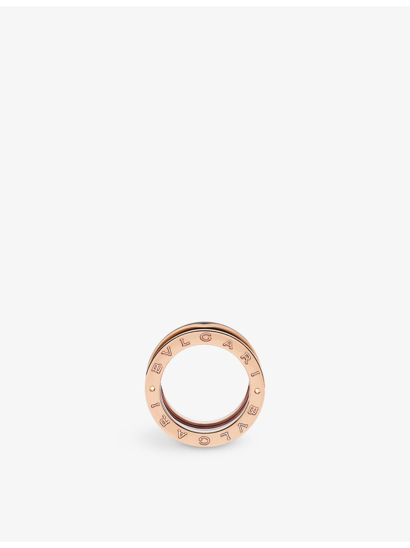 Bvlgari B.zero1 rose-gold ceramic ring, imported from the UK