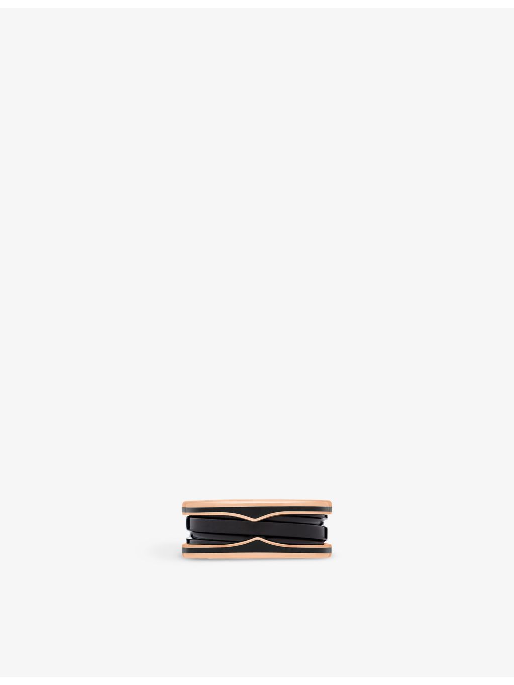 Bvlgari B.zero1 rose-gold ceramic ring, imported from the UK