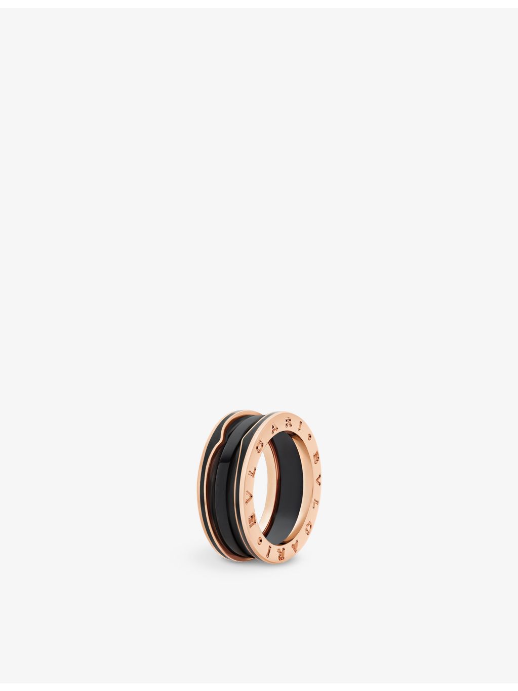 Bvlgari B.zero1 rose-gold ceramic ring, imported from the UK