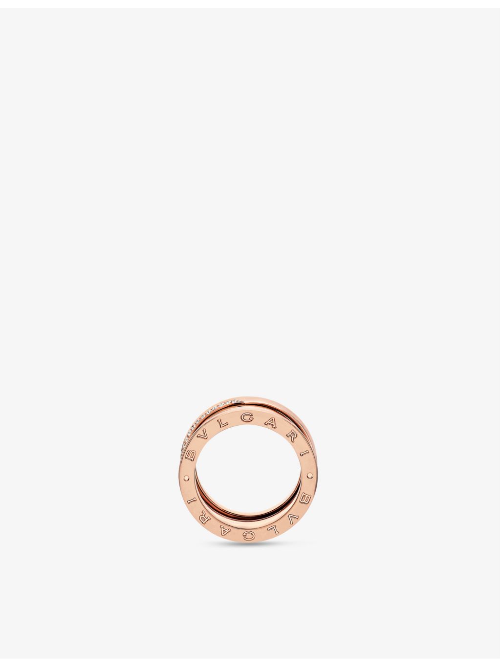 Bvlgari B.zero1 rose gold ring with 0.18ct diamond (British brand)