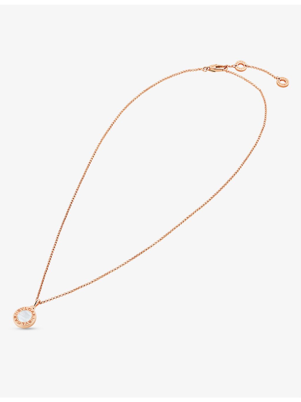 Bvlgari rose-gold and mother-of-pearl necklace, imported from the UK