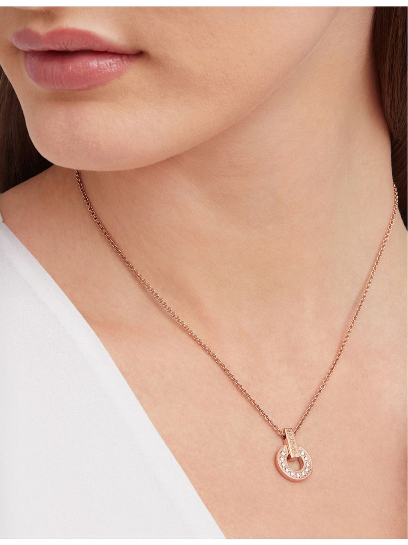Bvlgari 18ct rose gold 0.37ct diamond pendant necklace, UK version