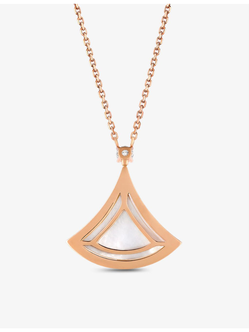 Bvlgari Divas' Dream rose gold mother-of-pearl diamond necklace, imported from the UK