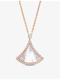 Bvlgari Divas' Dream rose gold mother-of-pearl diamond necklace, imported from the UK