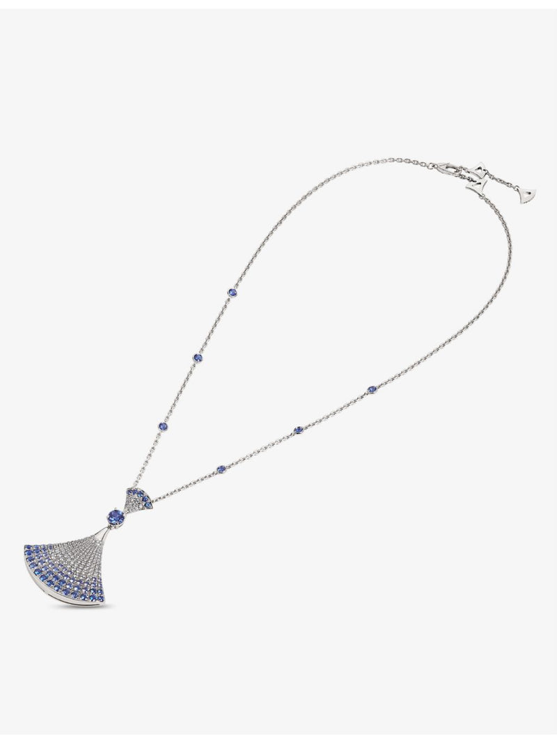 Bvlgari sapphire and diamond earrings in 18ct white gold, UK version
