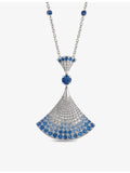 Bvlgari sapphire and diamond earrings in 18ct white gold, UK version