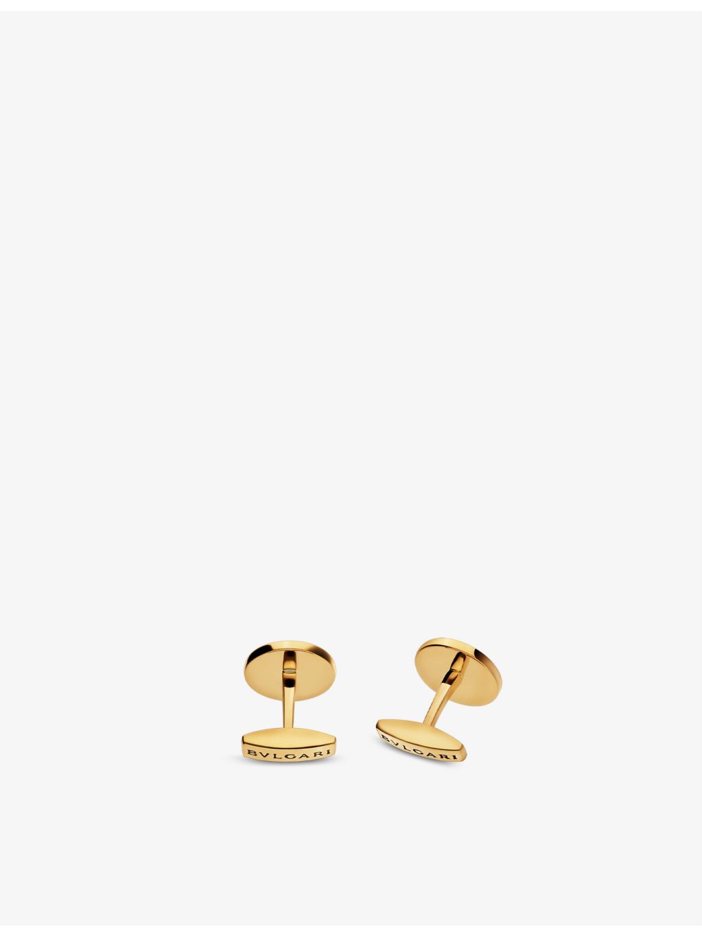 Bvlgari cufflinks 18ct yellow gold and onyx - British product