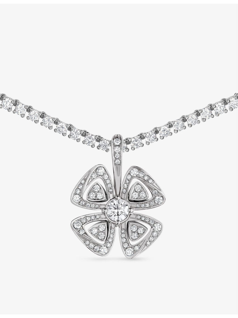 Bvlgari Fiorever diamond necklace 18ct white gold - British product
