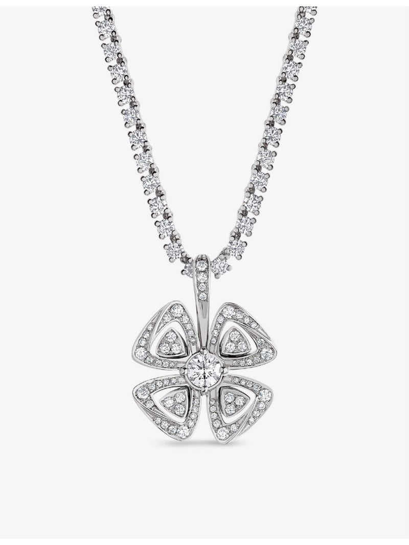 Bvlgari Fiorever diamond necklace 18ct white gold - British product