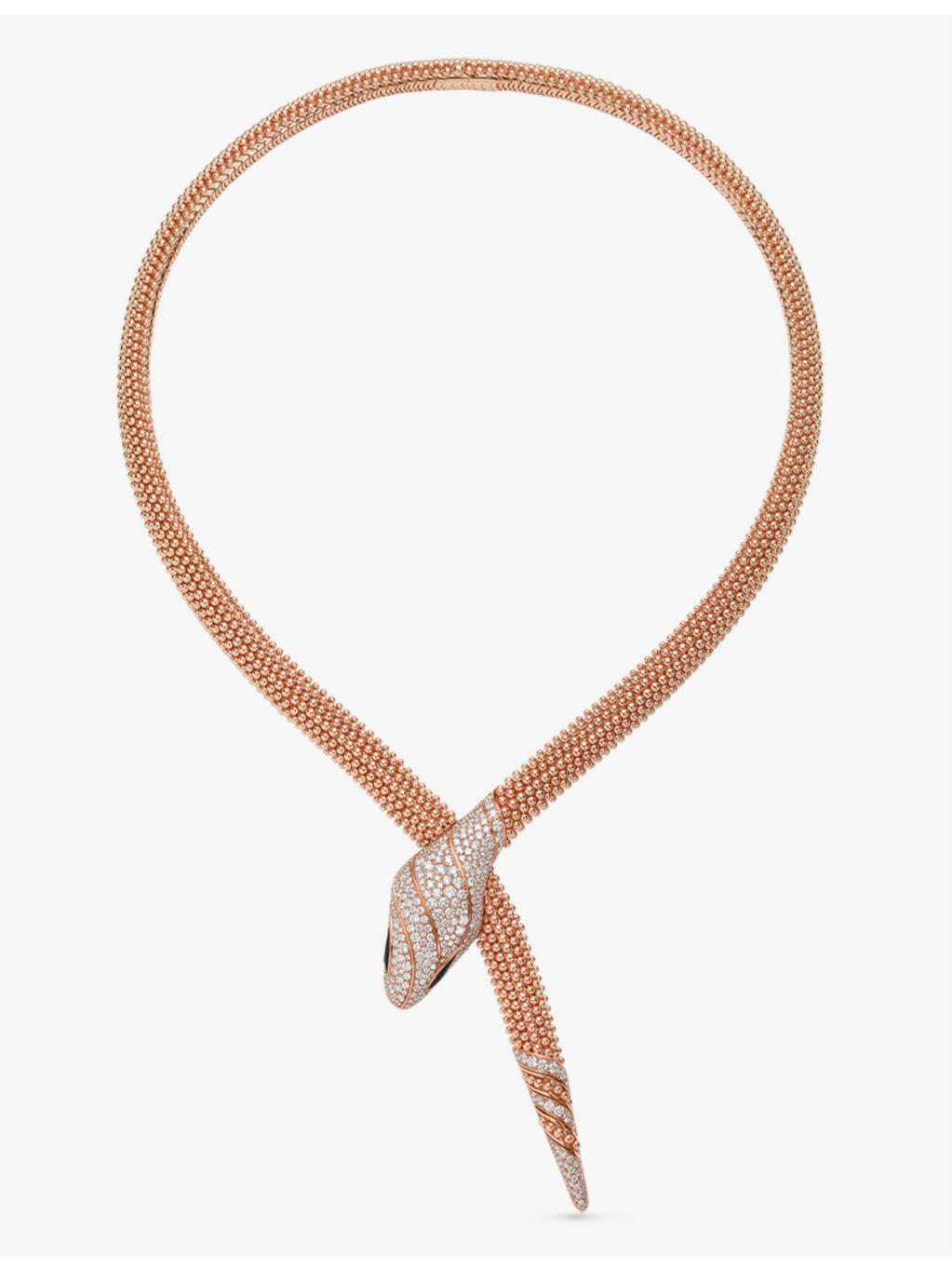 Bvlgari Serpenti rose-gold diamond necklace 3.13ct - British product