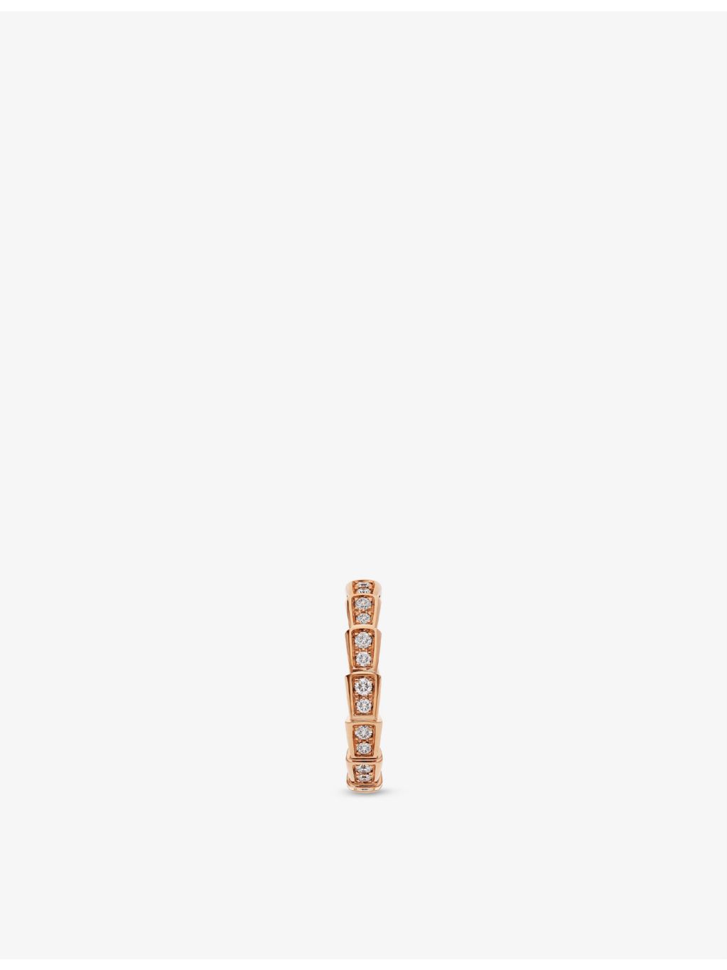 Bvlgari Serpenti Viper 18ct rose gold diamond ring 0.45ct, UK version