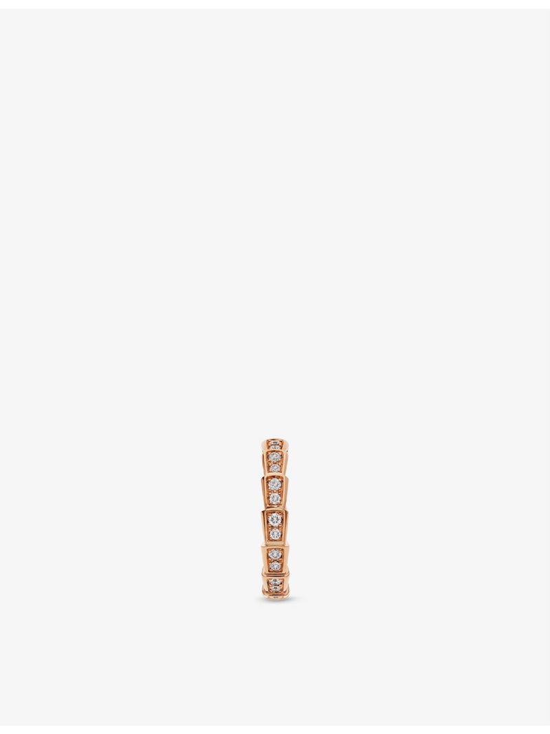 Bvlgari Serpenti Viper 18ct rose gold diamond ring 0.45ct, UK version