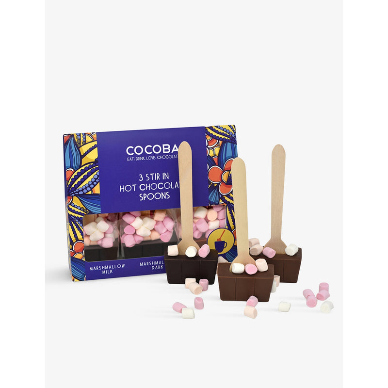 Cocoba hot chocolate spoons with marshmallows set of three (British brand)