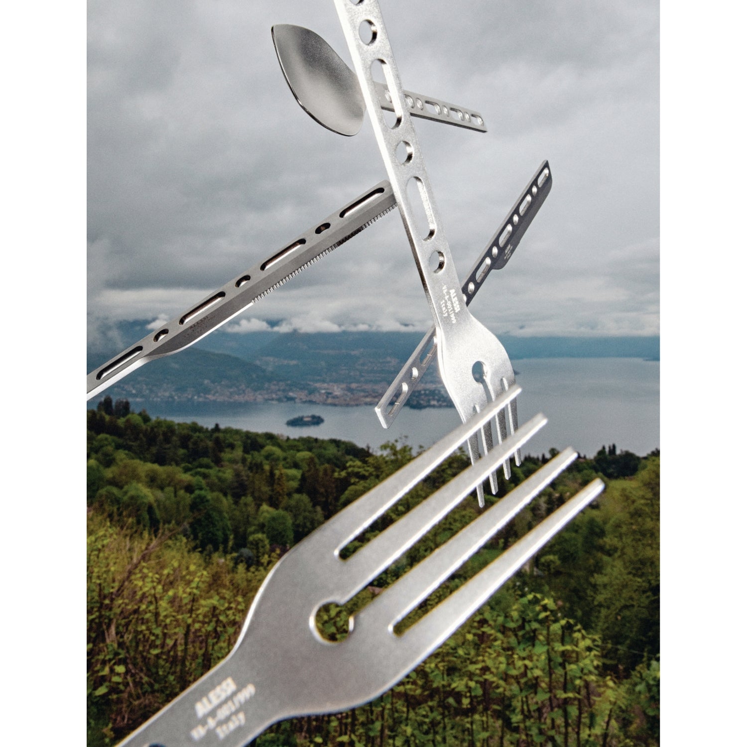 Alessi Virgil Abloh limited edition 3-piece cutlery set, imported from the UK