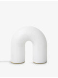 ferm LIVING table lamp rippled glass and brass, imported from the UK
