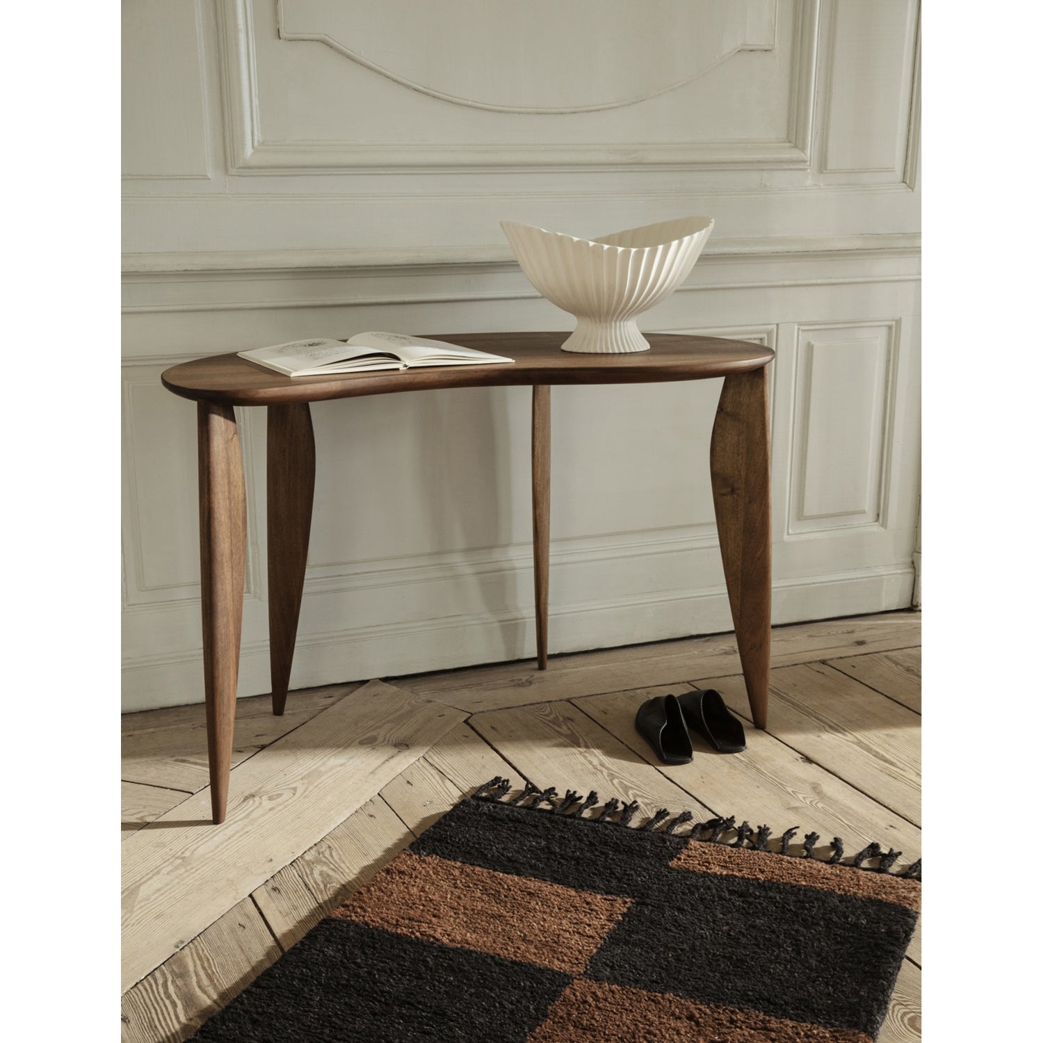 Ferm Living pleated stoneware centrepiece 24cm (British brand)